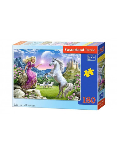 Prietenul Meu Unicornul, Puzzle Castorland, 180 Piese,Uniq18024