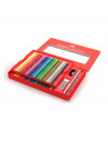FC115933,Creioane Colorate Acuarele Faber-Castell, 48 Culori, 4 Accesorii Cutie