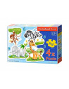 Animale Din Africa, Puzzle Castorland 4 In 1 - 3, 4, 6, 9