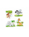 Animale Din Africa, Puzzle Castorland 4 In 1 - 3, 4, 6, 9