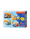 Funny Building Machines, Puzzle Castorland 4 In 1 - 3, 4, 6, 9