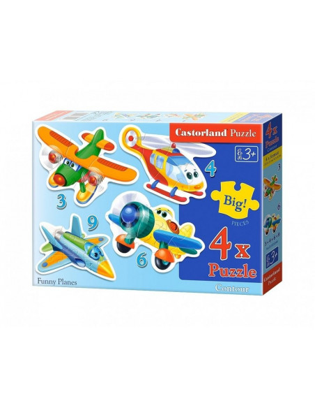 Funny Planes, Puzzle Castorland 4 In 1 - 3, 4, 6, 9