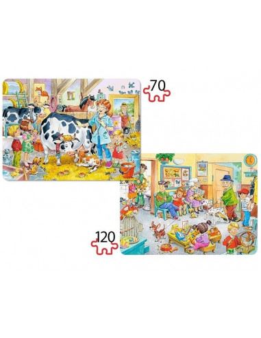 Animal Doctor, Puzzle Castorland 2 In 1 - 70, 120
