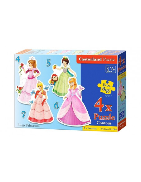 Printese Dragute, Puzzle Castorland 4 In 1 - 4, 5, 6, 7