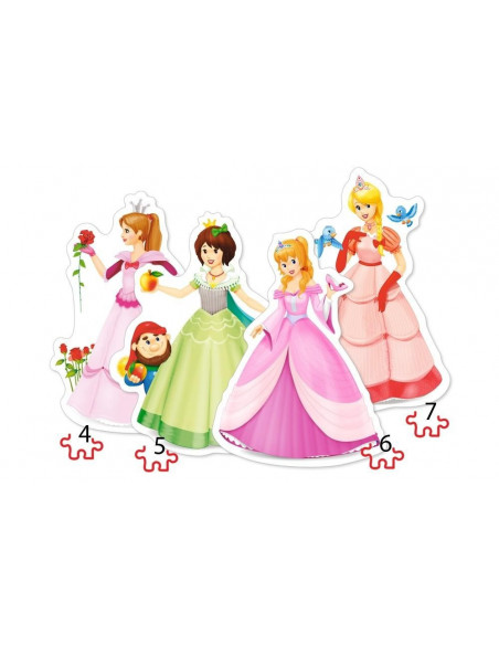 Printese Dragute, Puzzle Castorland 4 In 1 - 4, 5, 6, 7