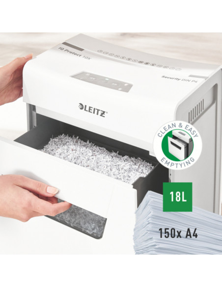 Distrugator documente manual LEITZ IQ Protect 10X, P4