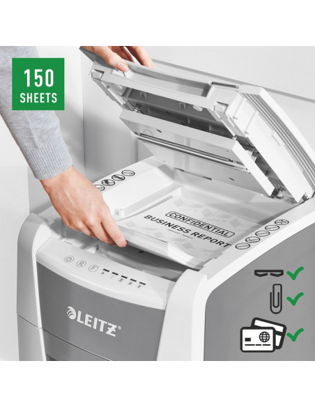 Distrugator documente automat LEITZ IQ Office, P4, cross-cut