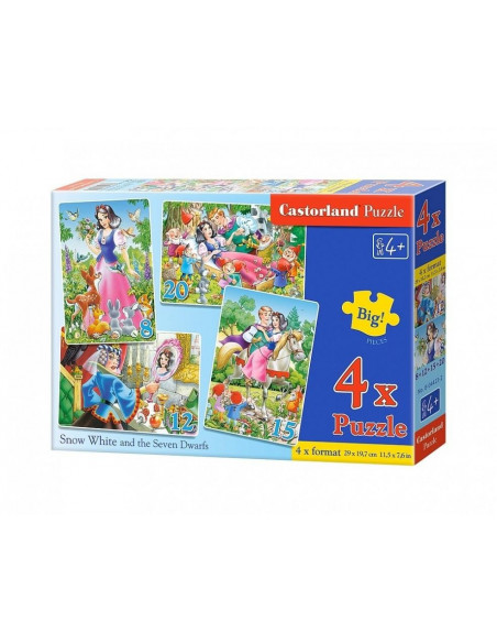 Alba Ca Zapada Si Cei 7 Pitici, Puzzle Castorland 4 In 1 - 8