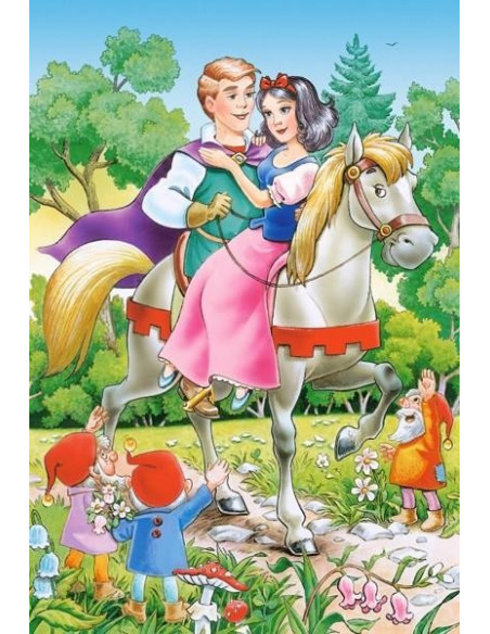 Alba Ca Zapada Si Cei 7 Pitici, Puzzle Castorland 4 In 1 - 8