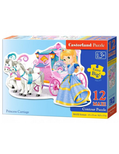 Trasura Printesei, Puzzle Castorland Maxi, 12 Piese,Uniq120017