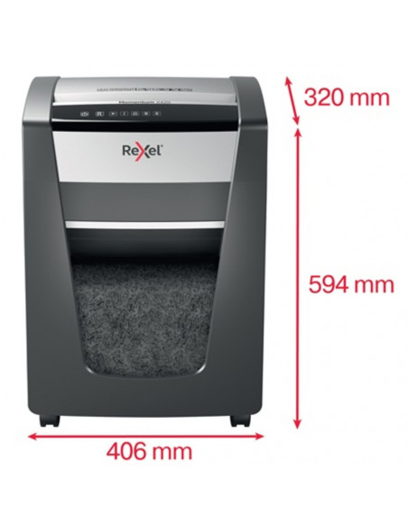 Distrugator documente manual REXEL MOMENTUM X420, P4, cross-cut