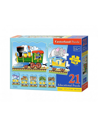 Tren, Puzzle Educativ Castorland,UniqE135