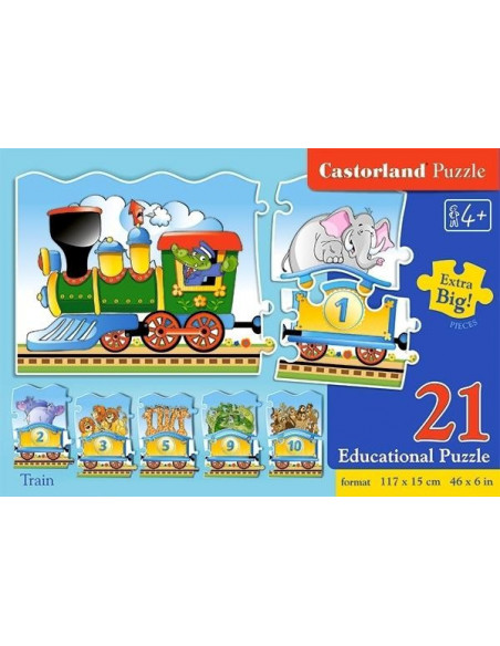 Tren, Puzzle Educativ Castorland,UniqE135