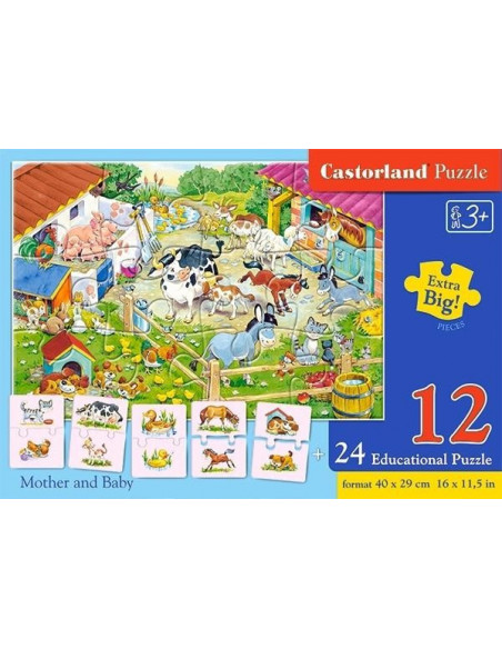 Mama Si Copilul, Puzzle Educativ Castorland,UniqE111