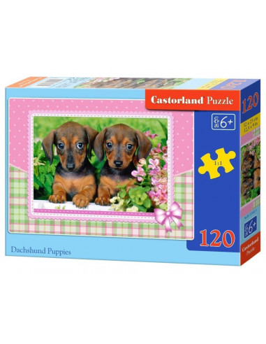 Dachshund Puppies, Puzzle Castorland, 120 Piese,Uniq13142