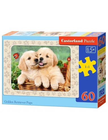 Golden Retriever Pups, Puzzle Castorland, 60 Piese,Uniq6786