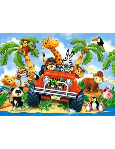 Softies on Safari, Puzzle Castorland maxi, 40 piese,Uniq40131