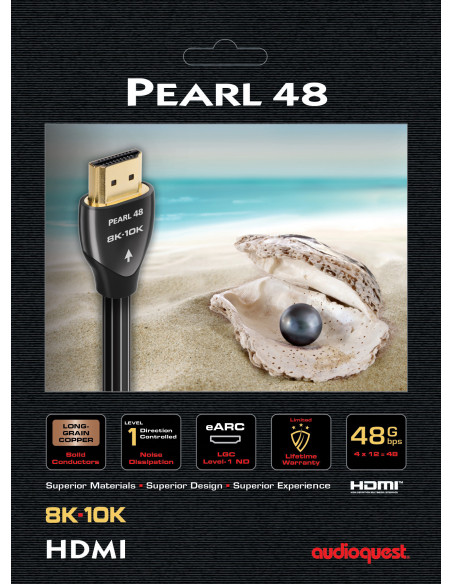 Cablu HDMI 2.1 8K-10K AudioQuest Pearl 48Gbps 3m,HDM48PEA300