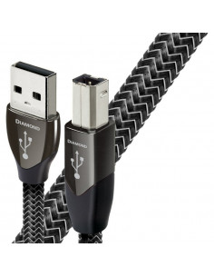 Cablu USB A-B AudioQuest Diamond 1.5m, DBS Black, Solid 100%
