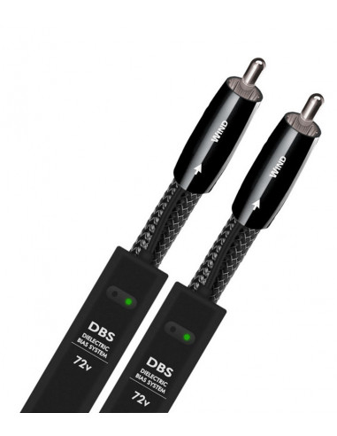 Cablu audio 2RCA - 2RCA AudioQuest Wind, 0.75m, 100% PSS, DBS