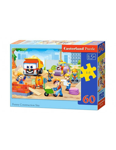 Funny Construction Site, Puzzle Castorland, 60 piese,Uniq6809