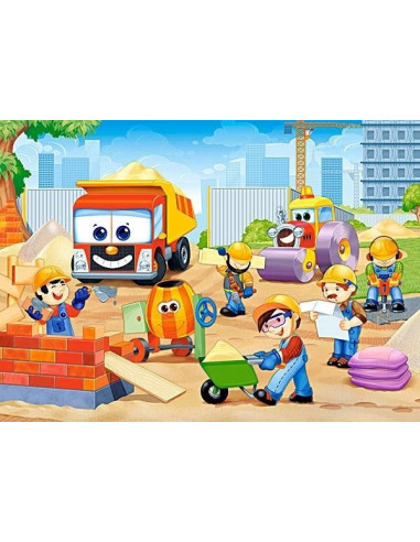 Funny Construction Site, Puzzle Castorland, 60 piese,Uniq6809