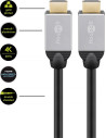 Cablu HDMI 2.0, mufe metalice, 5m, 4K@60Hz, Goobay,75919