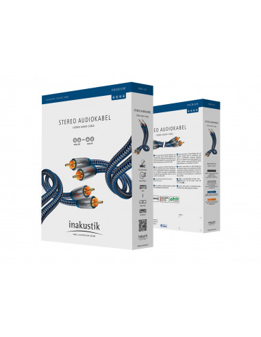Cablu audio RCA Stereo 3.0m Inakustik Premium, cod 0040403,40403
