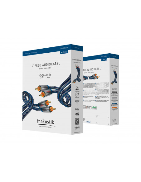 Cablu audio RCA Stereo 3.0m Inakustik Premium, cod 0040403,40403