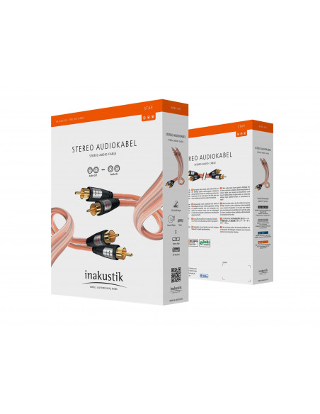 Cablu audio RCA Stereo 1.5m Inakustik Star, cod 00304115,304115