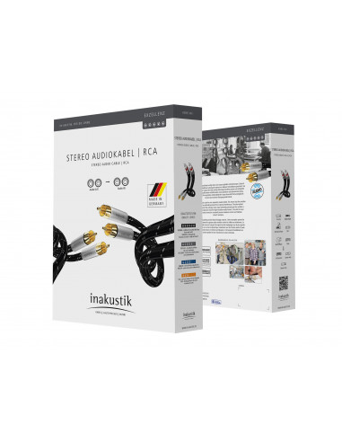Cablu audio RCA Stereo 1.5m Inakustik Excellence, Silver