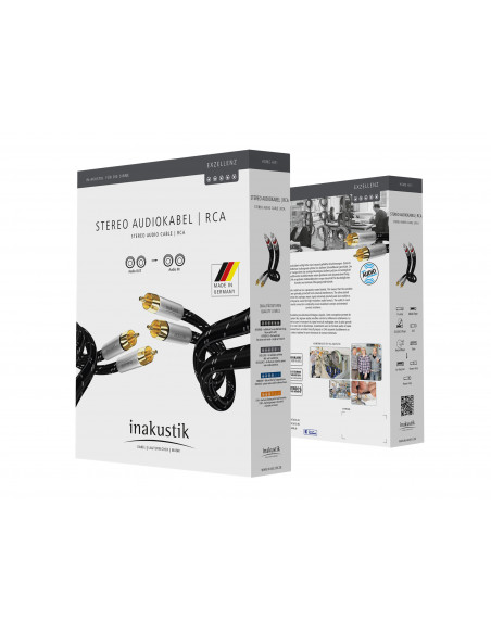 Cablu audio RCA Stereo 1.5m Inakustik Excellence, Silver
