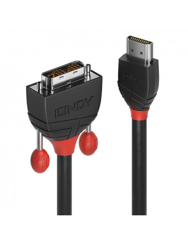 Cablu HDMI la DVI-D 5m, Black Line 36274, Lindy,36274