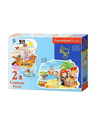 Comoara piratilor, Puzzle Castorland 2 in 1 - 9, 15
