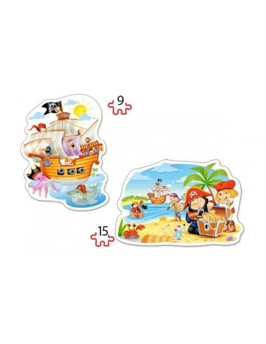 Comoara piratilor, Puzzle Castorland 2 in 1 - 9, 15