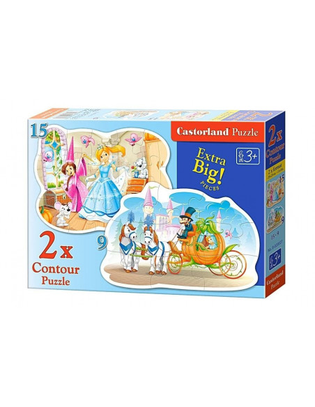 Cenusareasa, Puzzle Castorland 2 in 1 - 9, 15 piese,Uniq20027
