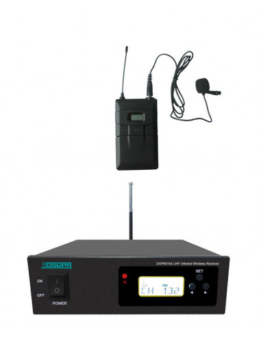 Sistem Microfon Wireless lavaliera pe UHF DSPPA DSP6616A +