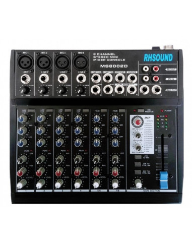 Mixer 12 canale RH SOUND MS-8002D, cu procesor de efecte,MS