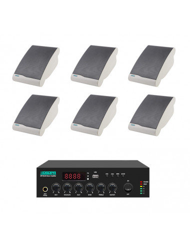Pachet Sonorizare 60W de perete, FM+USB+Bluetooth, DSPPA