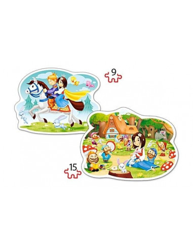 Alba ca Zapada si Cei 7 Pitici, Puzzle Castorland 2 in 1 - 9
