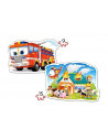 Pompieri, Puzzle Castorland 2 in 1 - 9, 15 piese,Uniq20058