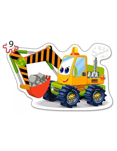 Utilaje de constructii, Puzzle Castorland 2 in 1 - 9, 15