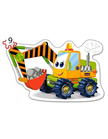 Utilaje de constructii, Puzzle Castorland 2 in 1 - 9, 15