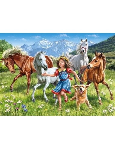 On a Meadow, Puzzle Castorland, 120 piese,Uniq13029