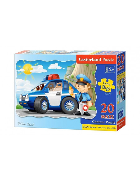 Patrula de politie, Puzzle Castorland maxi, 20 piese,Uniq2252