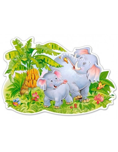 Playing Elephants, Puzzle Castorland maxi, 12 piese,Uniq120116