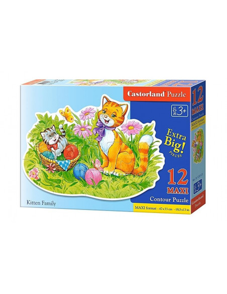 Kitten Family, Puzzle Castorland maxi, 12 piese,Uniq120123
