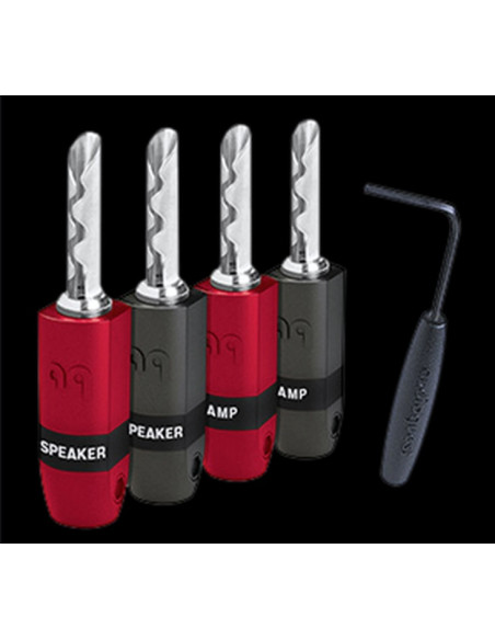 Mufa banana Audioquest SureGrip 300, Silver plated, pana la 6mm