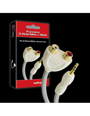 Cablu splitter 1 x Jack3.5 tata la 2 x RCA mama Audioquest FLX