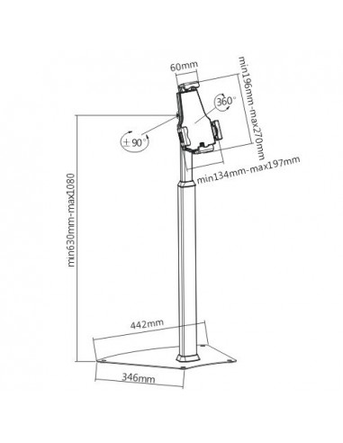 Stand podea tableta Blackmount FloorPAD, 7.9" - 10.5",FloorPAD